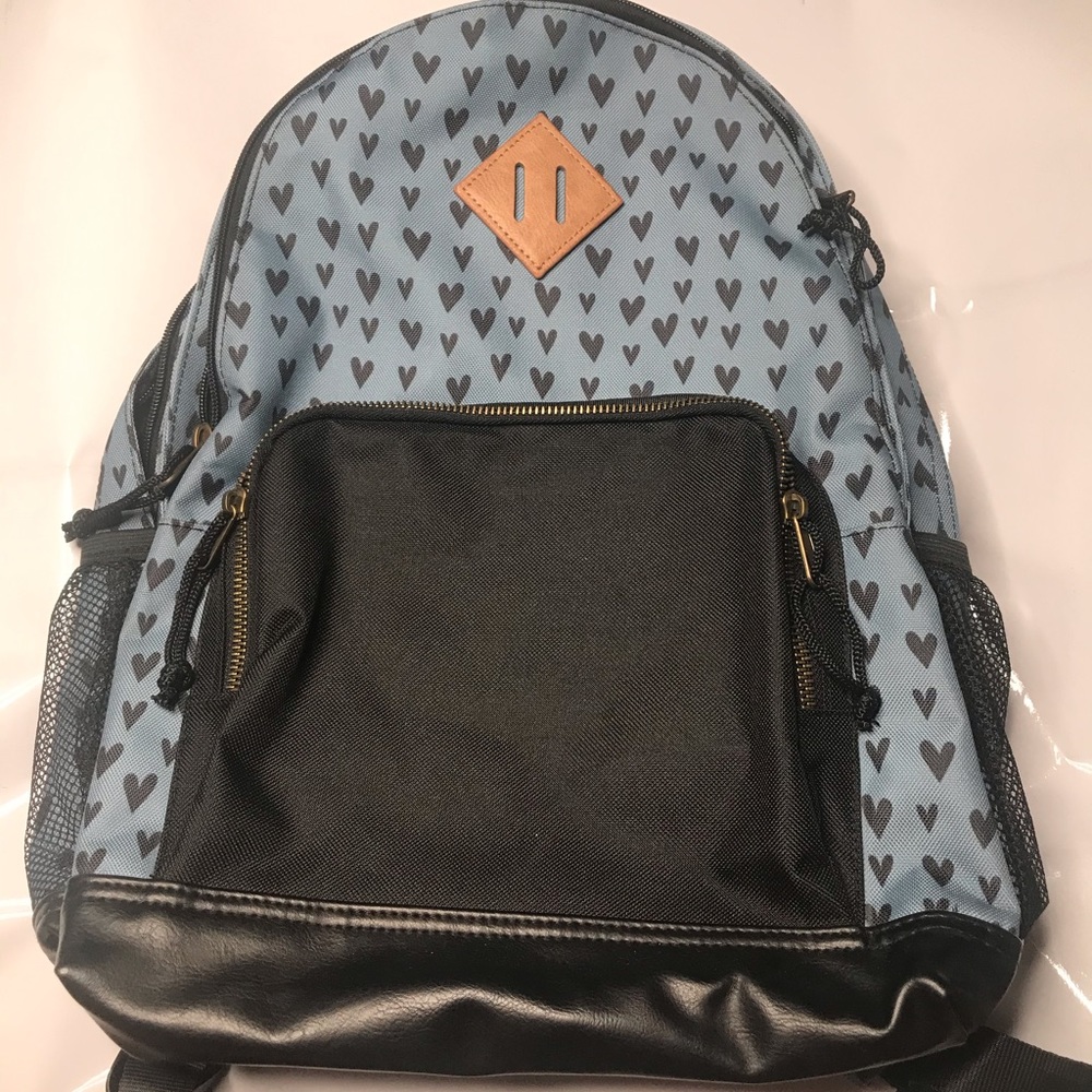 Mossimo Blue Heart Printed Backpack
